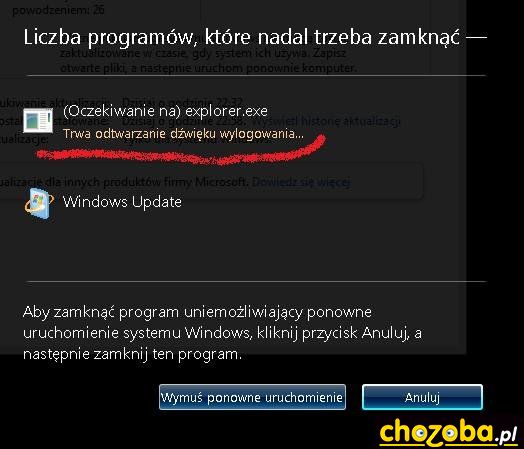 Pełna koncentracja windows'a nad odtwarzaniem dźwięku.