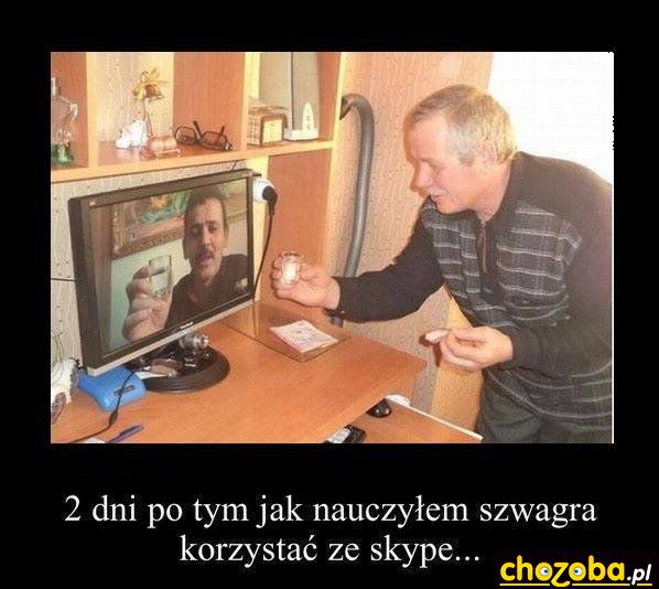 Na skype ze szwagrem