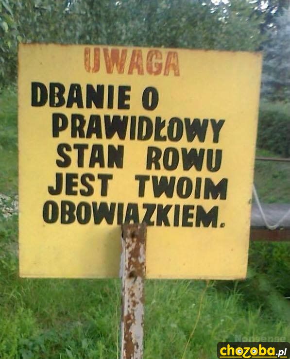 Dbaj o rów. 