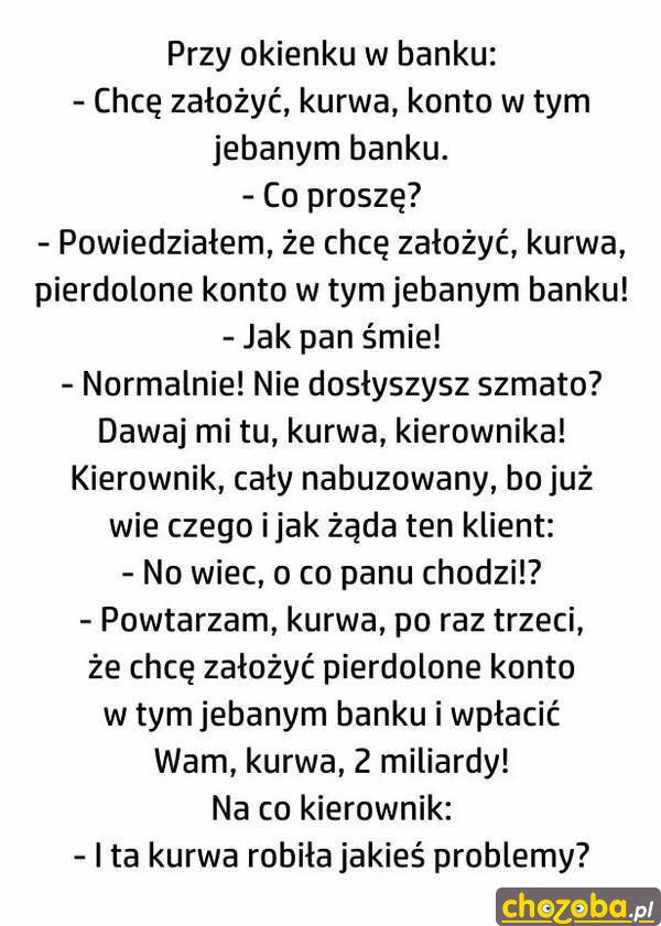 W banku