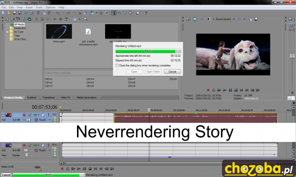 Never rendering story