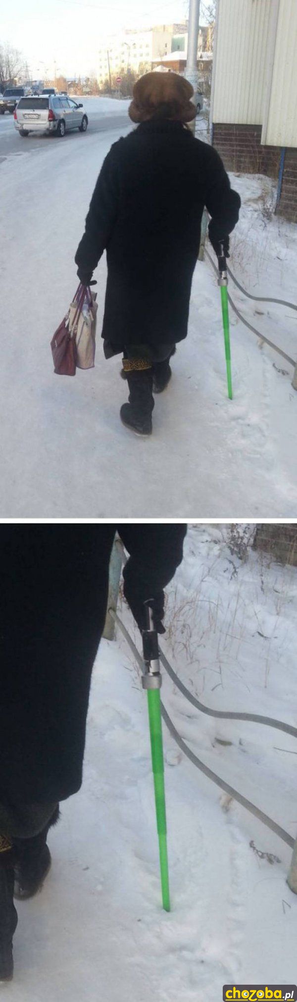 Babcia z mieczem świetlnym