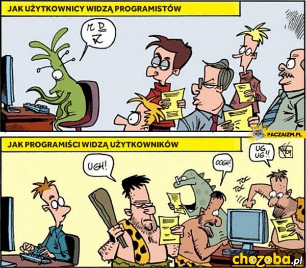Programista vs Użytkownik
