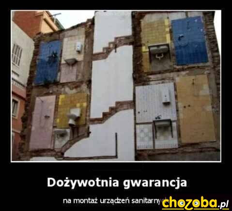 Dożywotnia gwarancja na montaż 