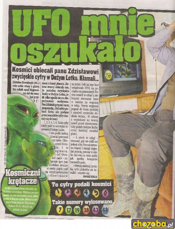 UFO mnie oszukało!