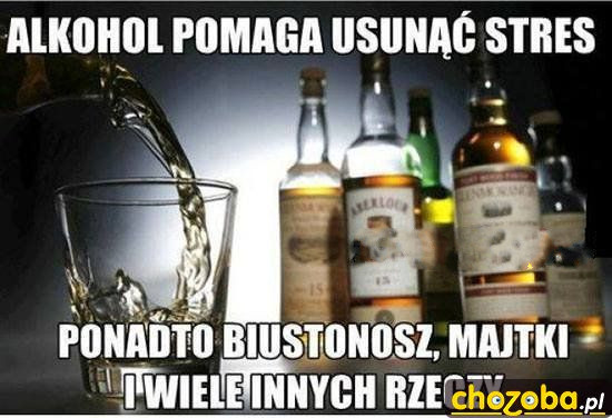 alkohol potrafi usunąć 