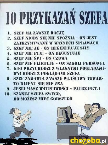 10 przykazań szefa