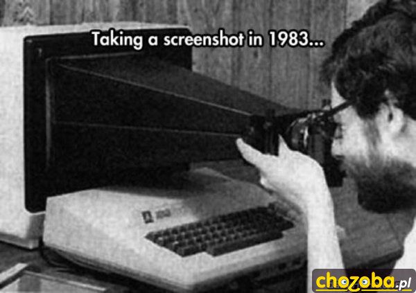 Robienie screenshota w 1983r.