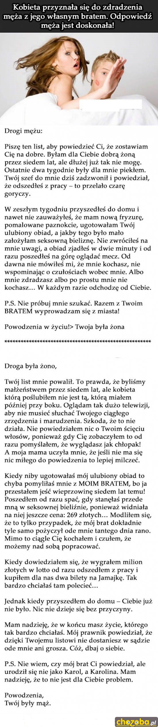 List od żony...