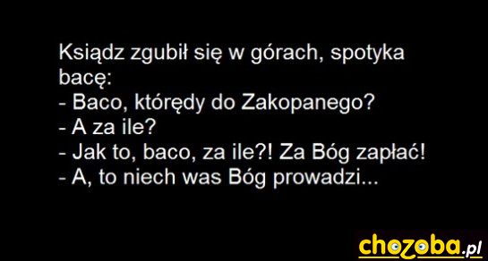 Ksiądz w górach