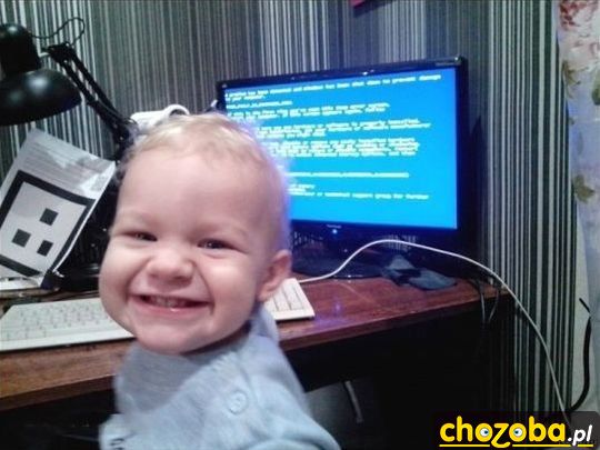 Zrobiłem bluescreen!