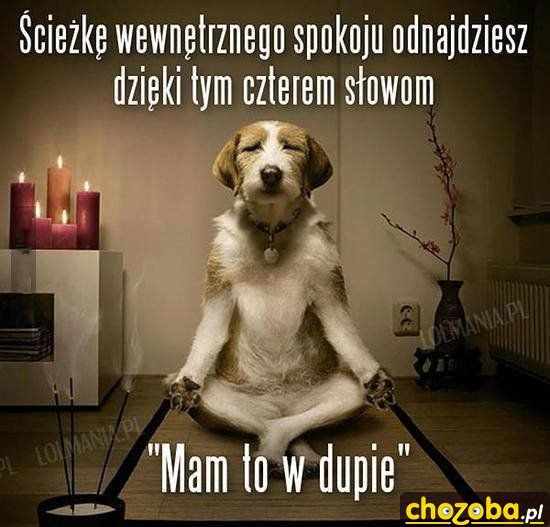 Zaklęcie na wewnętrzny spokój.