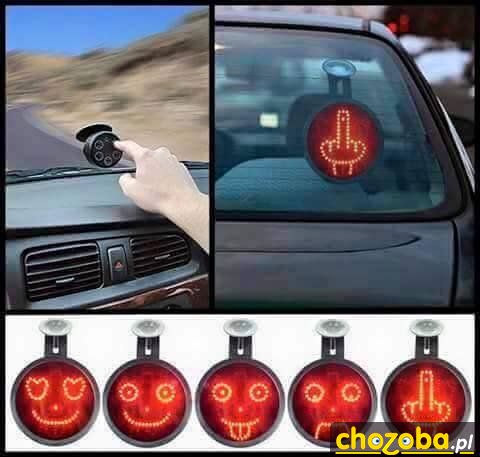 aktywne emotki samochodowe