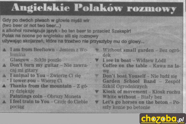 Angielskie Polaków rozmowy