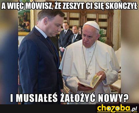 A więc mówisz że zeszyt ci się skończył...