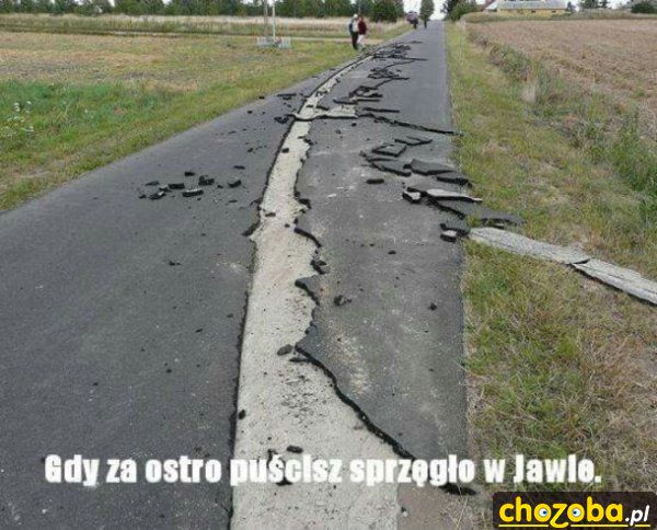 Gdy za ostro puścisz sprzęgło w Jawie
