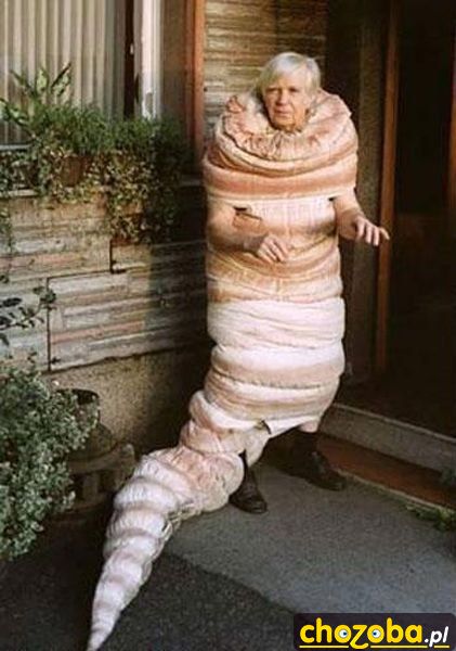 Babcia się przebrała