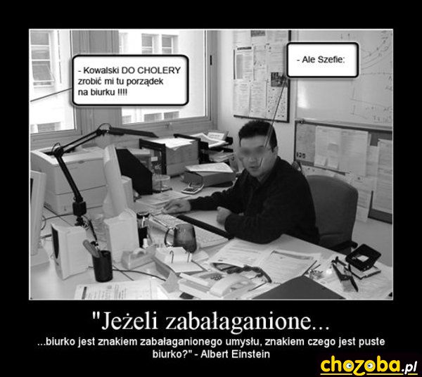 Bałagan na biurku