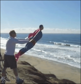 Superman na plaży