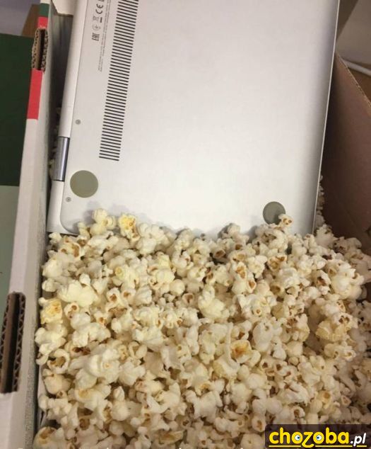 Żeby wysłać laptopa można użyć popcornu