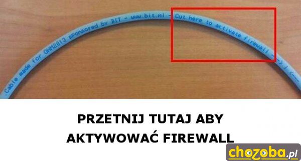 Przetunij tutaj aby aktywować firewall