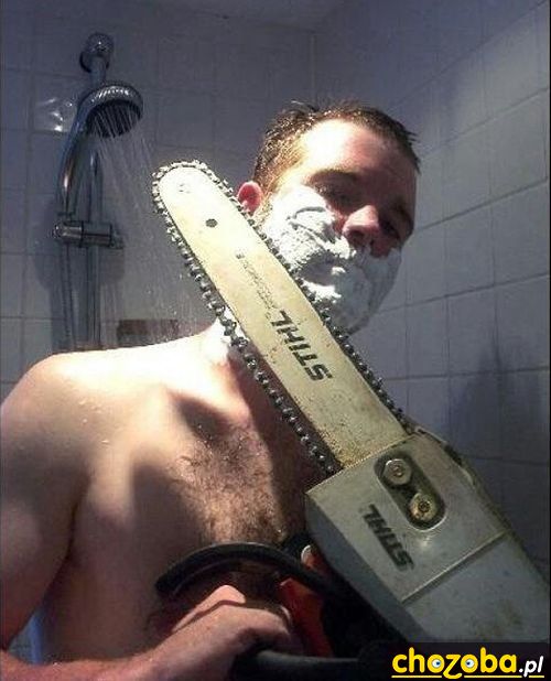 Tak się goli prawdziwy facet