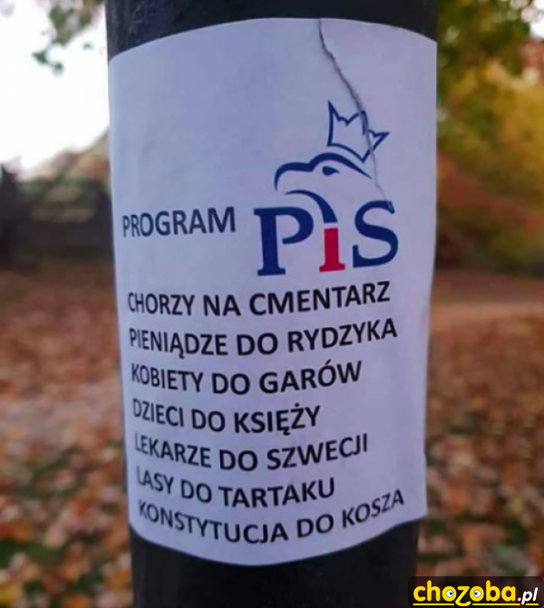 Program PiS - ChoZoba.pl - śmieszne obrazki, gify, filmy, zdjęcia, memy, laski.