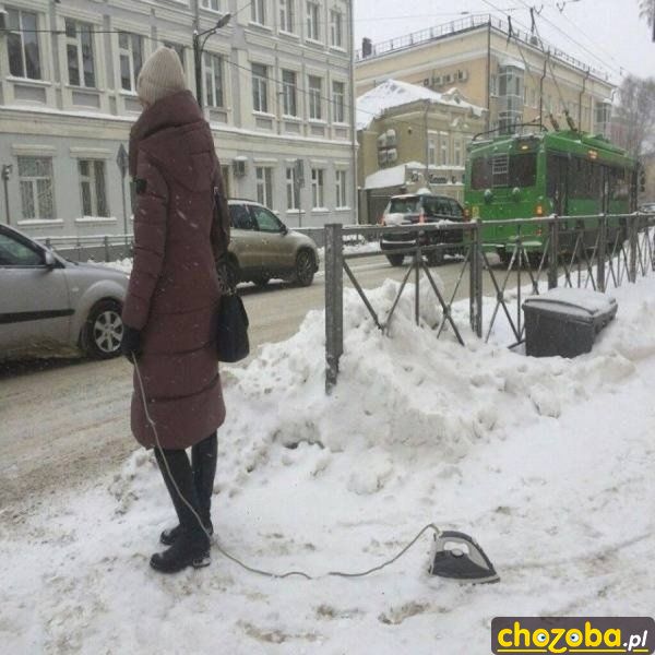 Spacer z żelazkiem