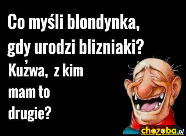 Blondynka z bliźniakami