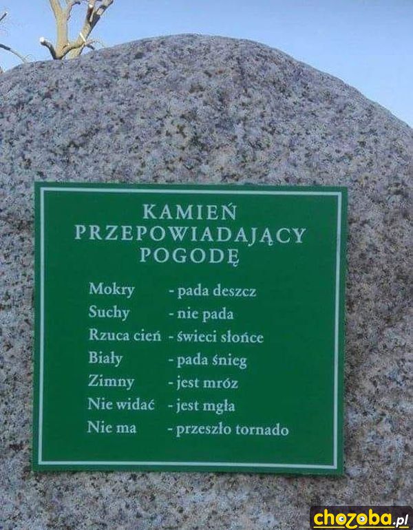 Kamień przepowiadający pogodę