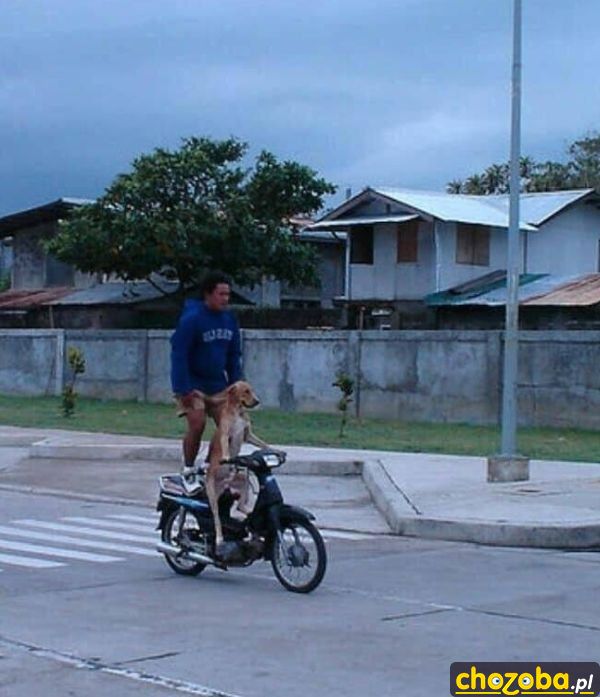 Z kumplem na motorze