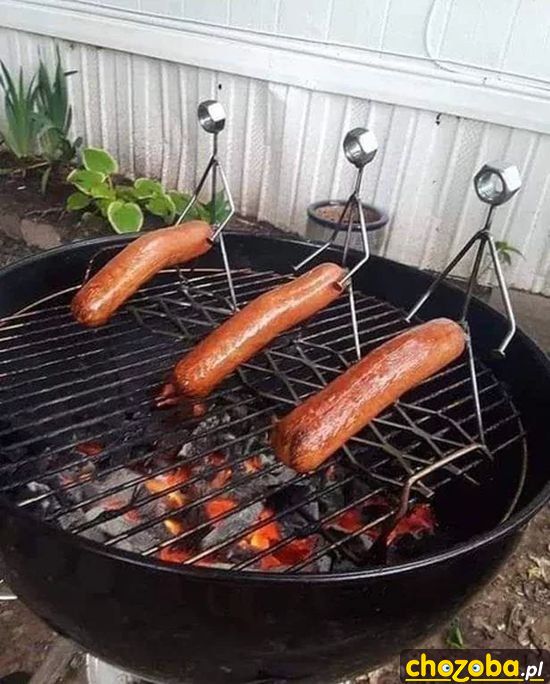 Kiełbaski na grilu