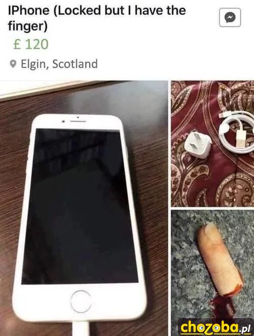 iPhone na sprzedaż - zablokowany ale mam palec