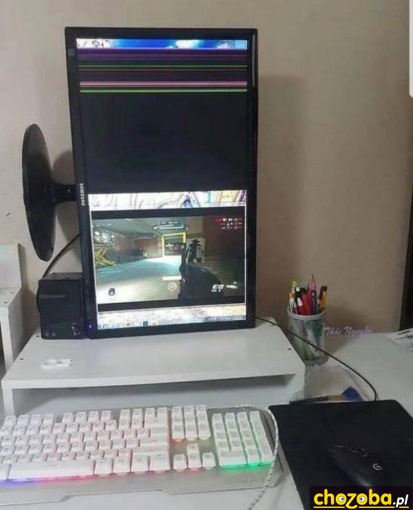 Pół monitora działa