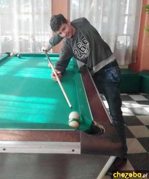 Wyćwiczony bilardzista