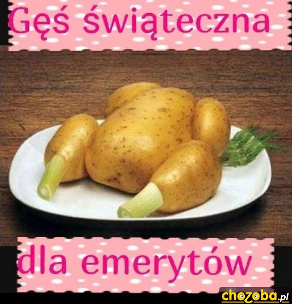 Gęś świąteczna dla emerytów