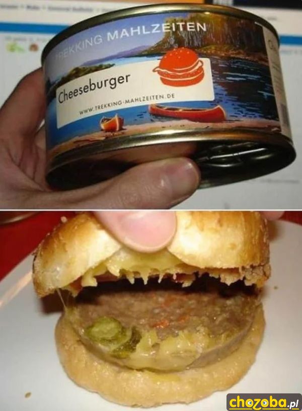 Cheeseburger z puszki