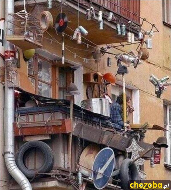 Ozdobiony balkon