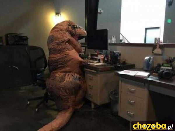 Dinozaur w pracy