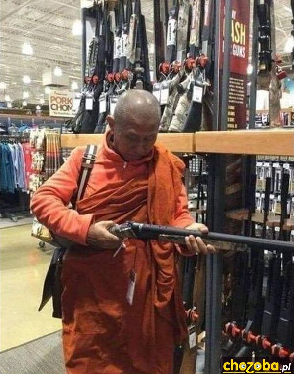 Pokojowo nastawiony mnich