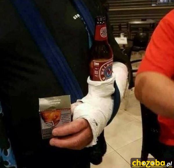 Gips z miejscem na piwo
