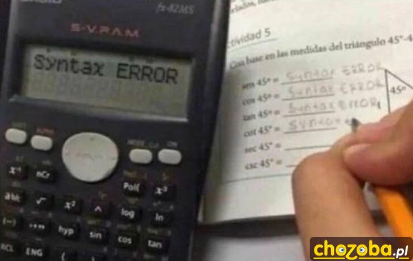 Syntax error