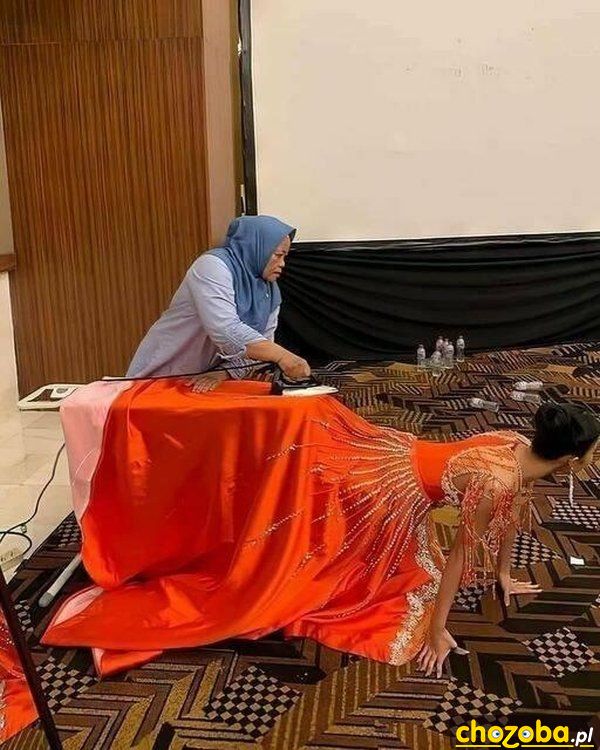 Prasowanie sukni