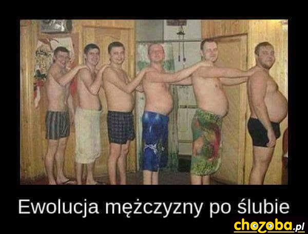 Ewolucja mężczyzny po ślubie