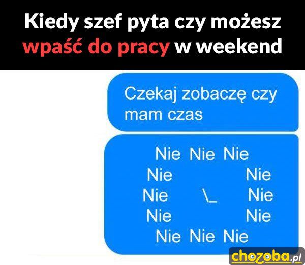 Praca w weekend
