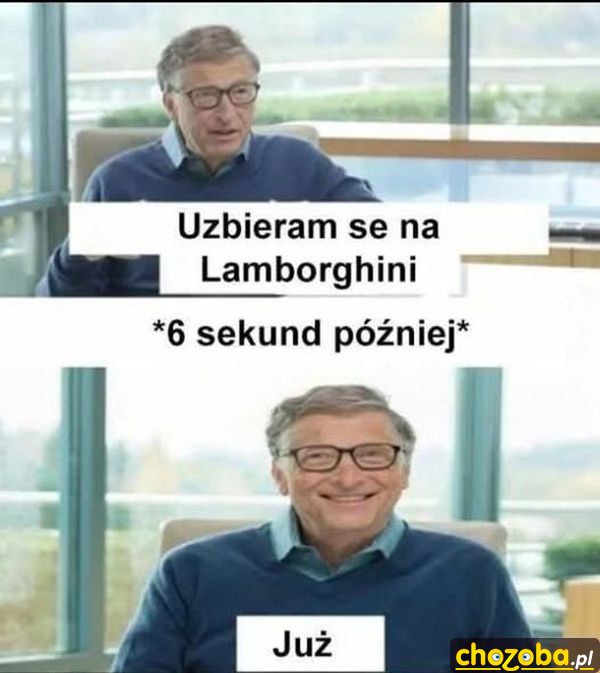 Bill zbiera na samochód