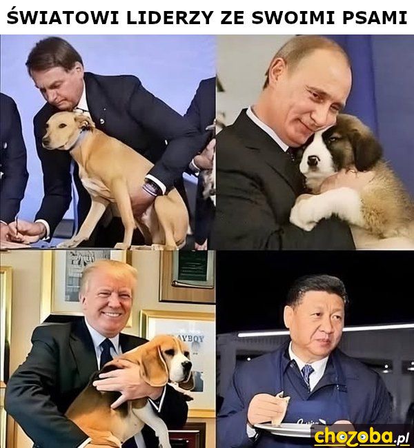 Światowi liderzy ze swoimi psami