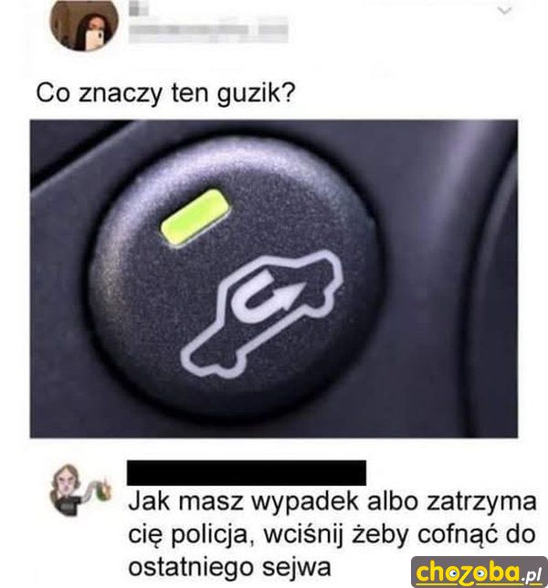 Guzik w aucie