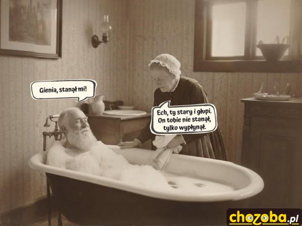 Dziadek w kąpieli