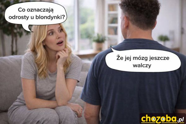 Odrosty u blondynki
